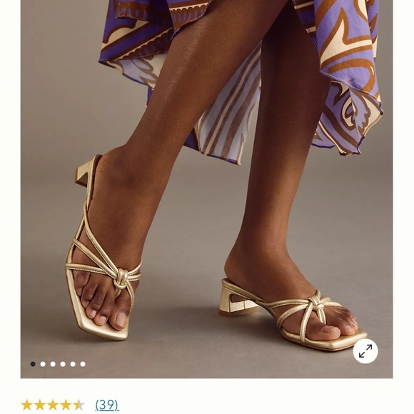 Anthropologie Shoes - NWT Anthropologie gold kitten heel - size 9